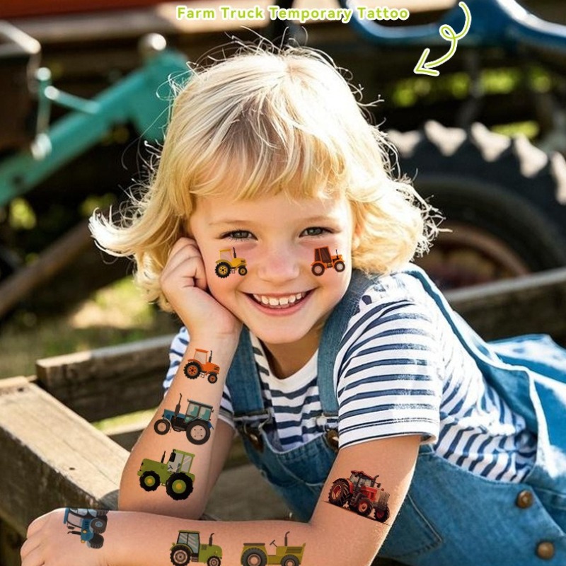 Kids Farm Adventure Tattoos 10 - مراجعة Outdoor Adventure Kids Party وسعره