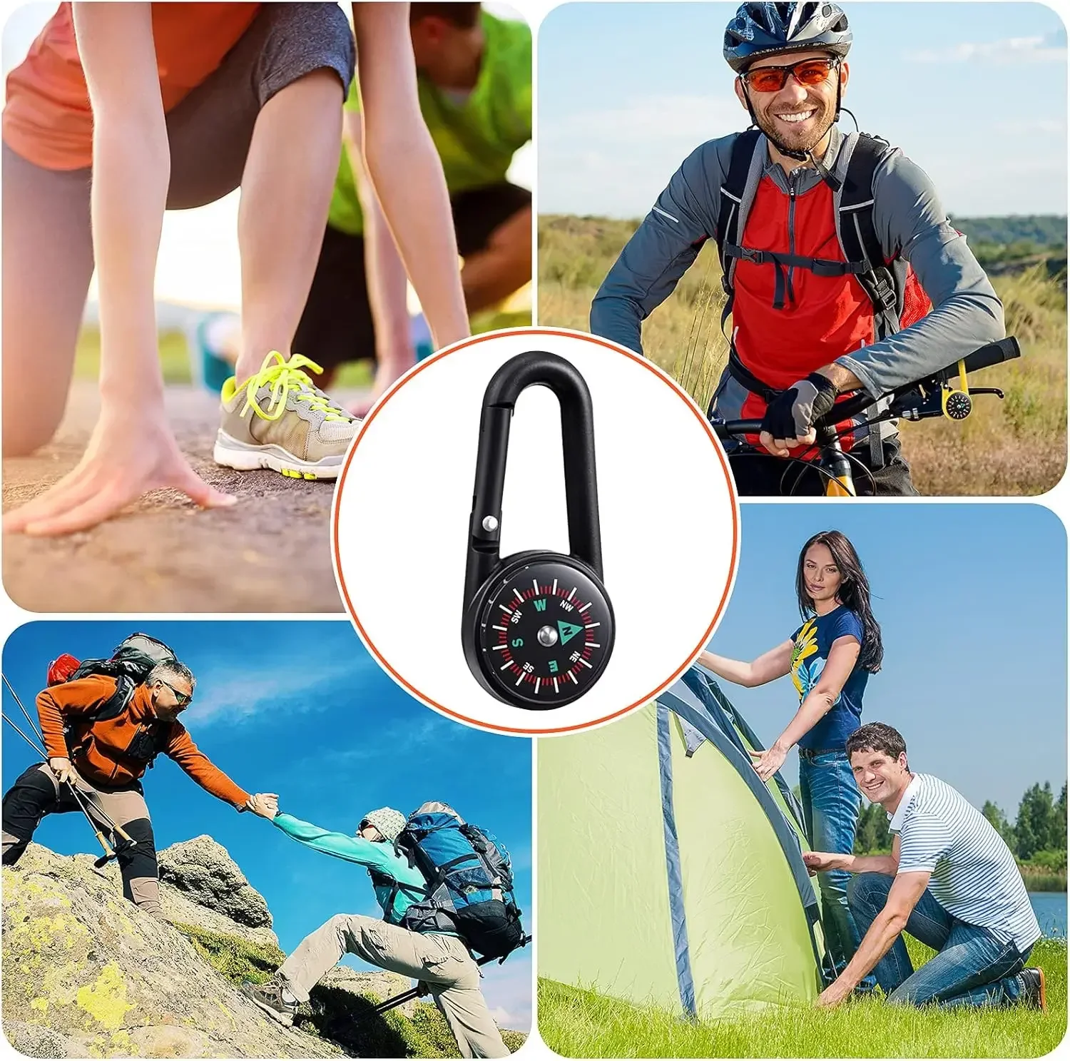 32 Pcs Compass Keychain Set fo - مراجعة Outdoor Adventure Kids Party وسعره