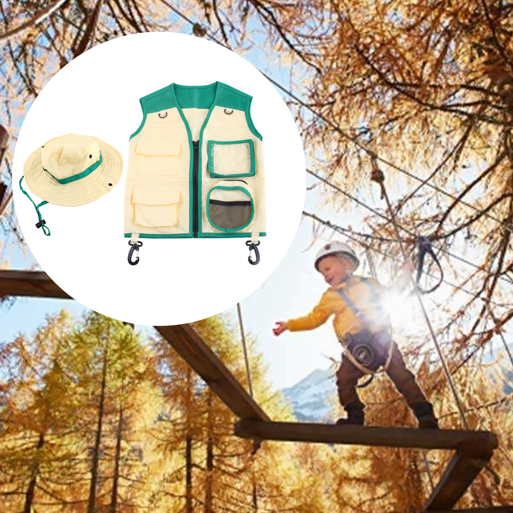 Kids Insect Explorer Vest Hat  - مراجعة Outdoor Adventure Kids Party وسعره