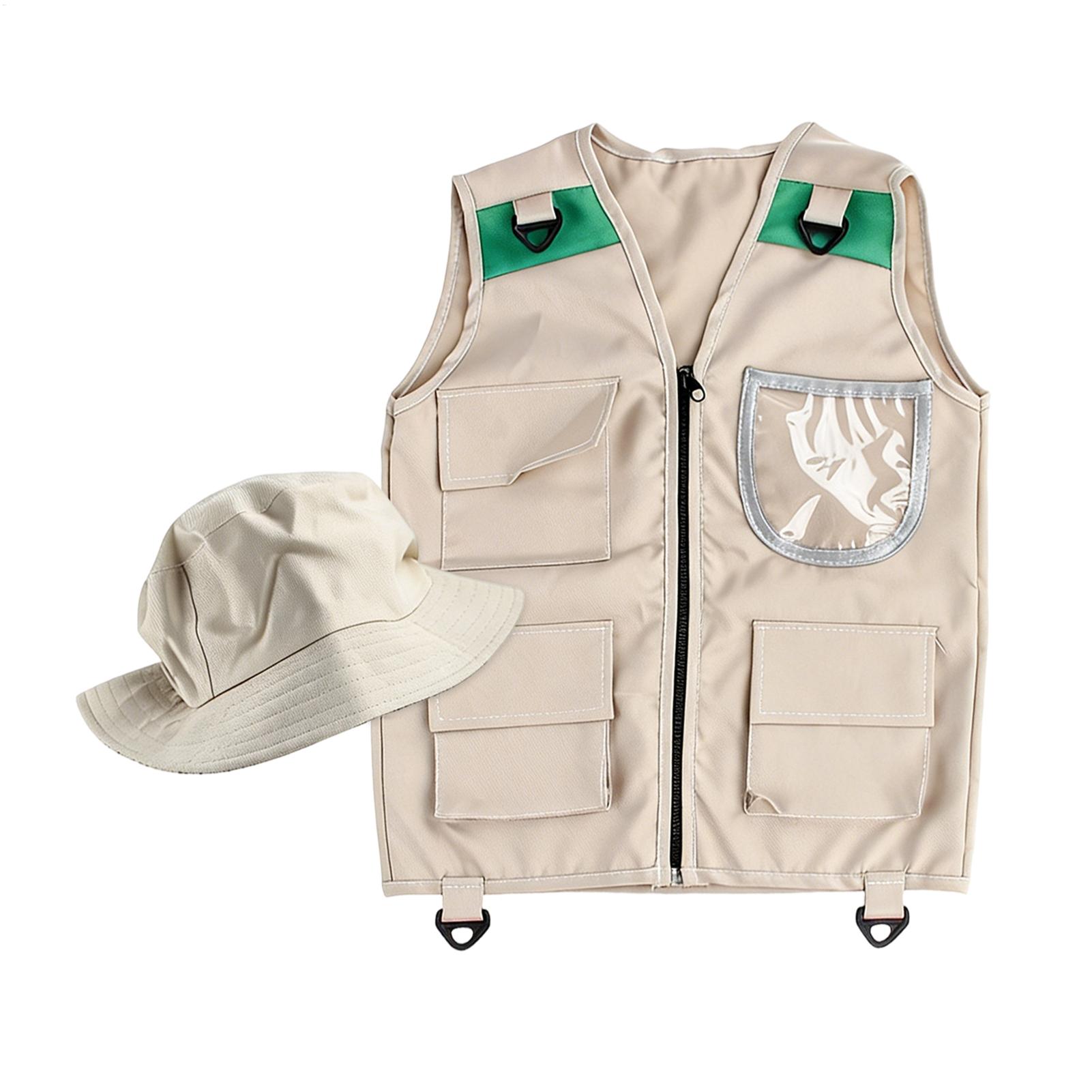 Kids Costume Vest Hat ,Nature  - مراجعة Outdoor Adventure Kids Party وسعره