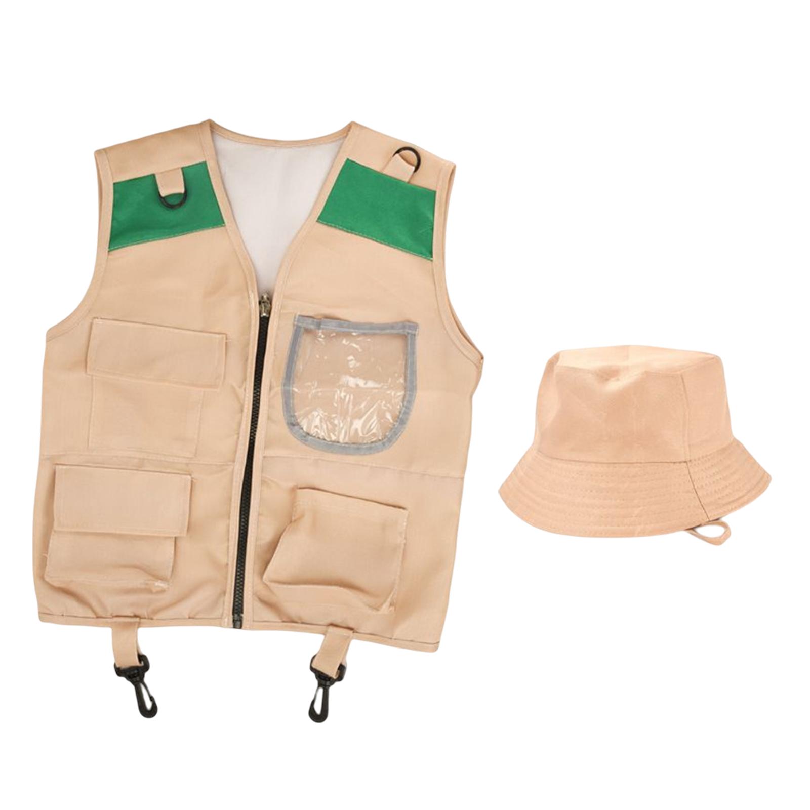 Kids Costume Vest Hat ,Nature  - مراجعة Outdoor Adventure Kids Party وسعره