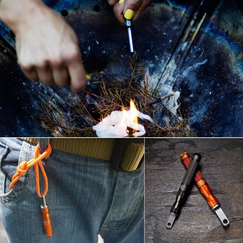2PCS Outdoor Multifunctional F - مراجعة Fire Piston Starter وسعره