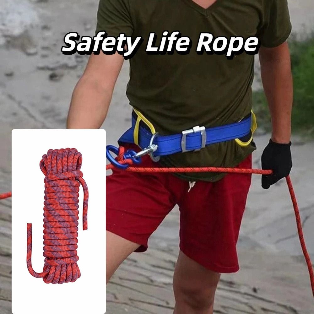 Equipment Thickened 12mm Safet - مراجعة Rope Climbing Static وسعره