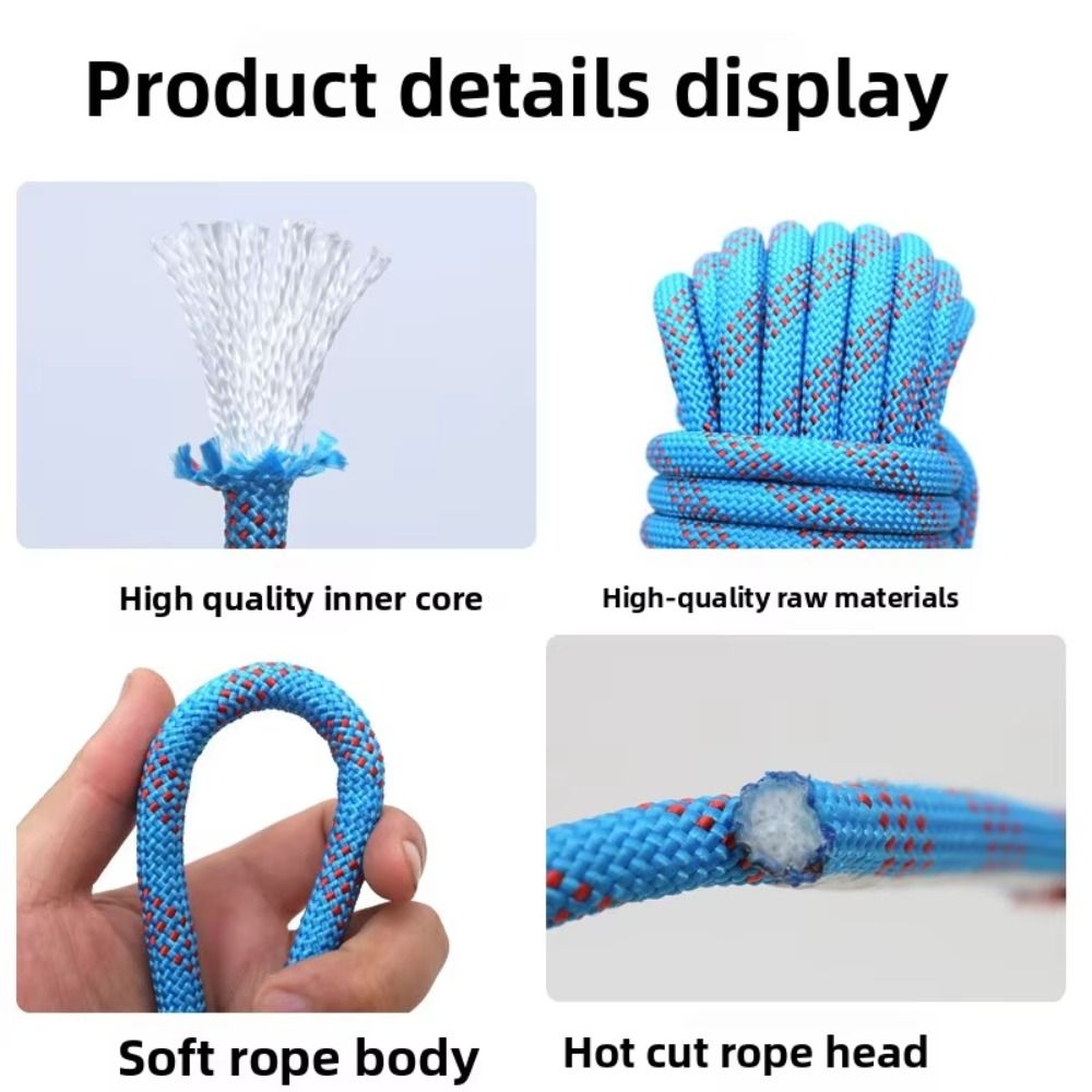 Equipment Thickened 12mm Safet - مراجعة Rope Climbing Static وسعره