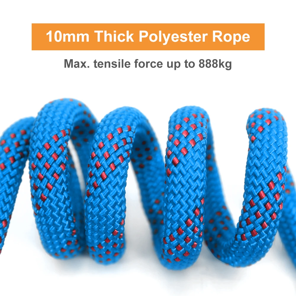 10mm Rock Climbing Rope 10M/20 - مراجعة Rope Climbing Static وسعره