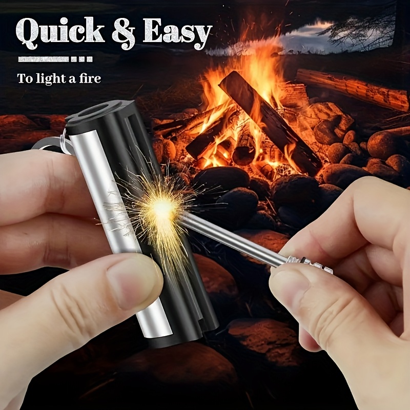 1-50pack Match Lighter, Flint  - مراجعة Fire Piston Starter وسعره