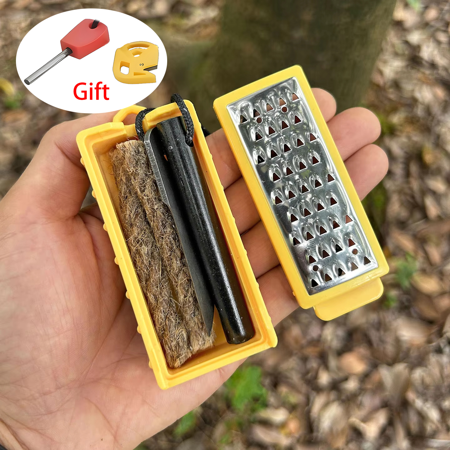 NEW Outdoor Camping Flint Set  - مراجعة Fire Piston Starter وسعره