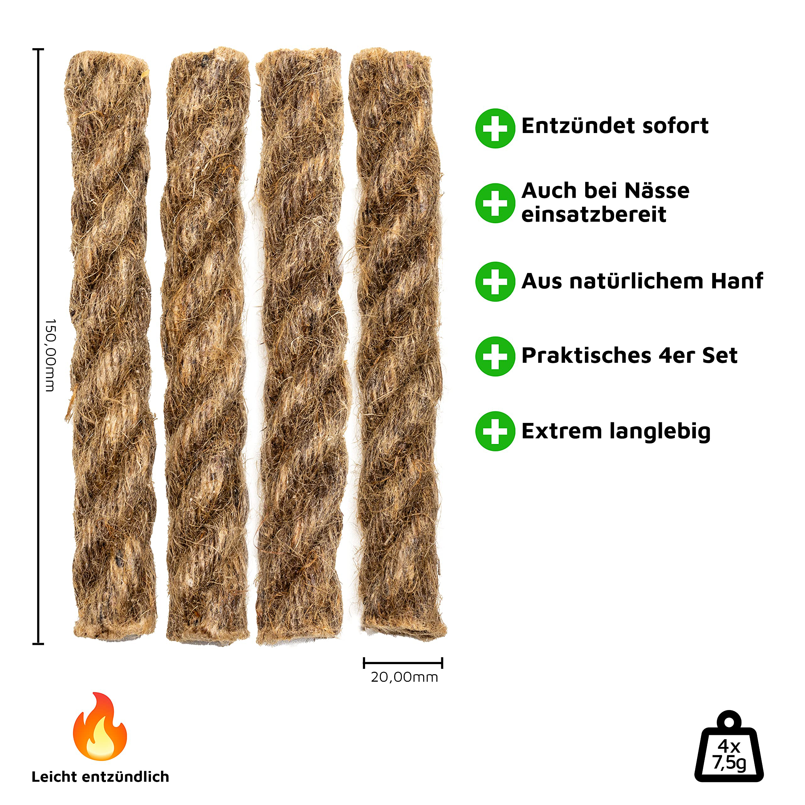 Tinder Rope Natural Tinder Fir - مراجعة Fire Piston Starter وسعره
