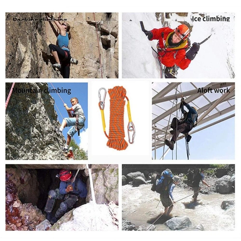 Thickened 10mm Safety Life Rop - مراجعة Rope Climbing Static وسعره