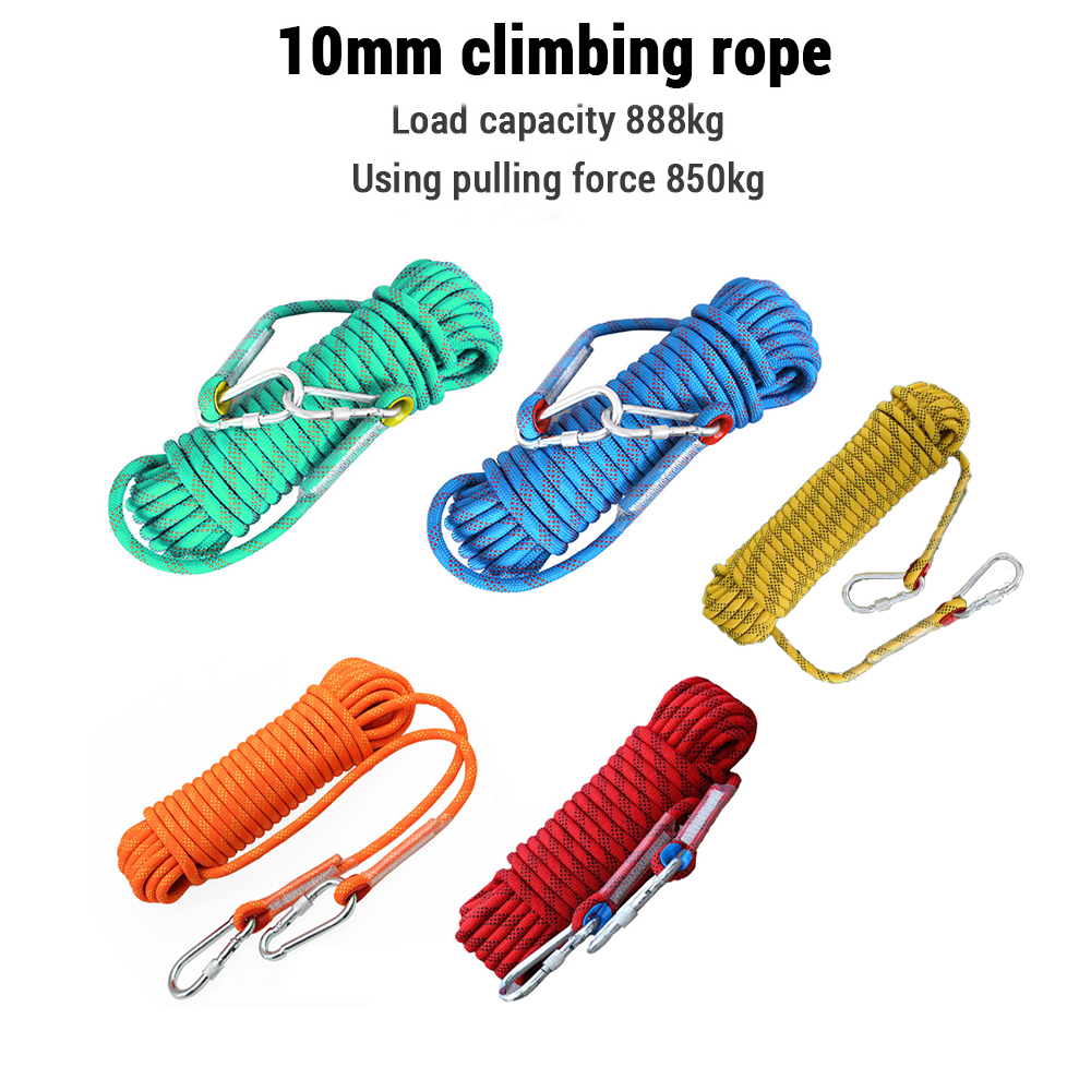 10mm Climbing Rope 10M/20M/30M - مراجعة Rope Climbing Static وسعره