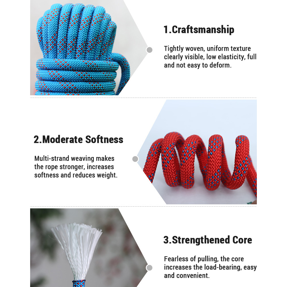 10mm Climbing Rope 10M/20M/30M - مراجعة Rope Climbing Static وسعره