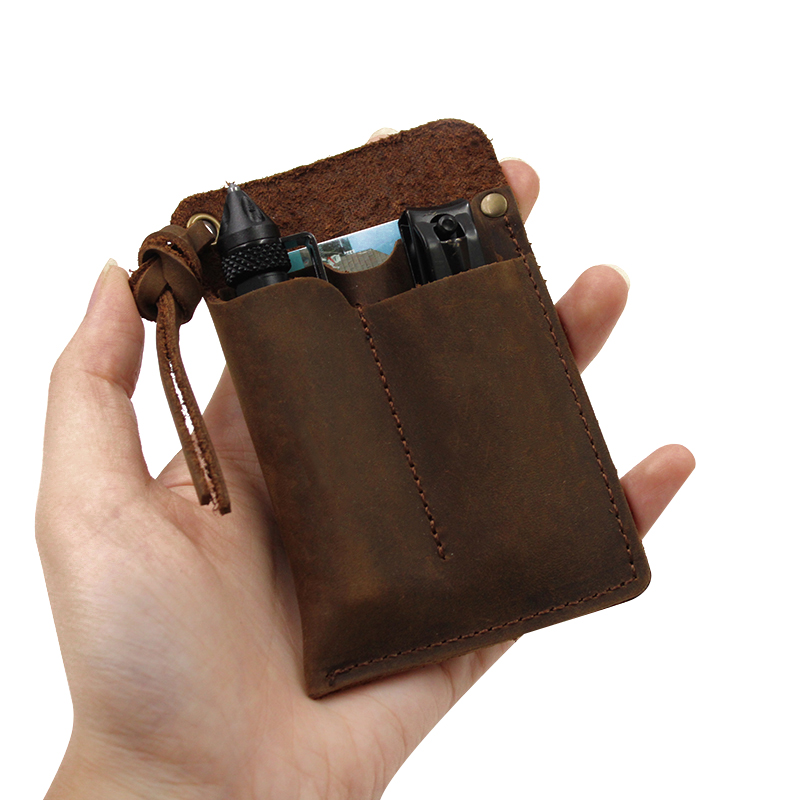 Genuine Leather EDC Organizer  - مراجعة Fire Piston Starter وسعره
